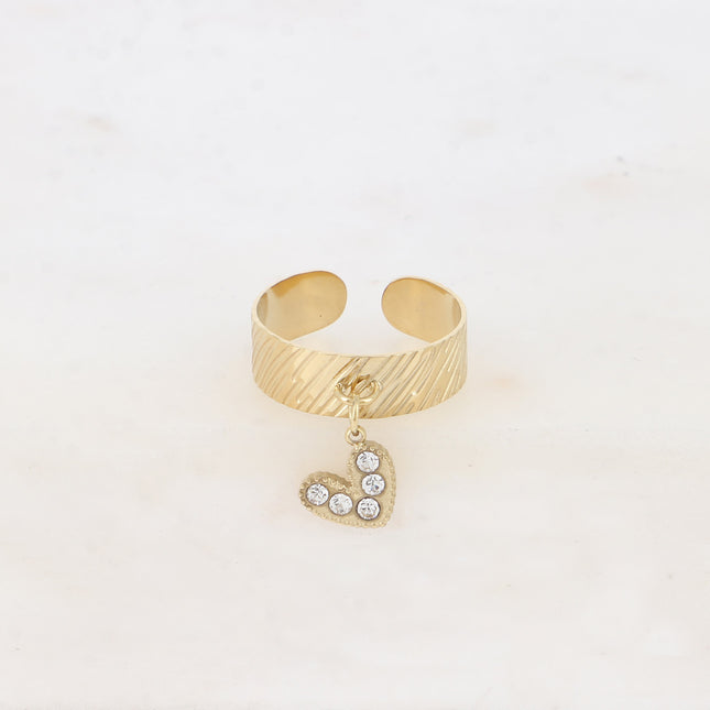 Bague Yesenia - coeur et oxydes de zirconium