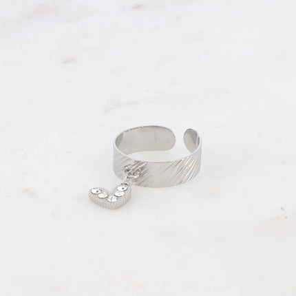 Bague Yesenia - coeur et oxydes de zirconium