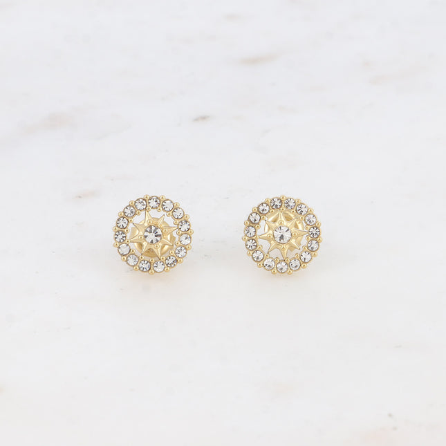 Boucles puces Faisca - roue étoilée et oxydes de zirconium