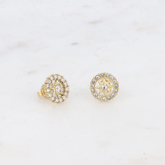Boucles puces Faisca - roue étoilée et oxydes de zirconium