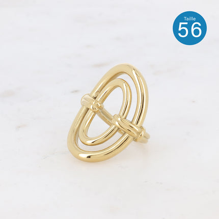 Bague Ayna - double anneaux ajourés