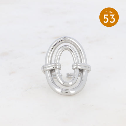 Bague Ayna - double anneaux ajourés