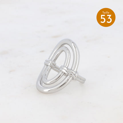 Bague Ayna - double anneaux ajourés