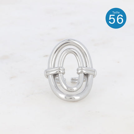 Bague Ayna - double anneaux ajourés