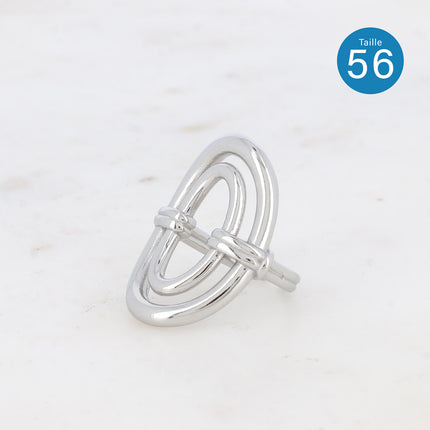 Bague Ayna - double anneaux ajourés