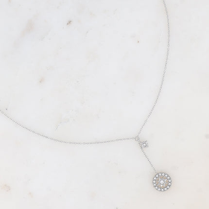 Collier en Y Faisca - roue étoilée et oxydes de zirconium