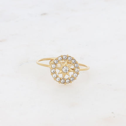 Bague Faisca - roue étoilée et oxydes de zirconium