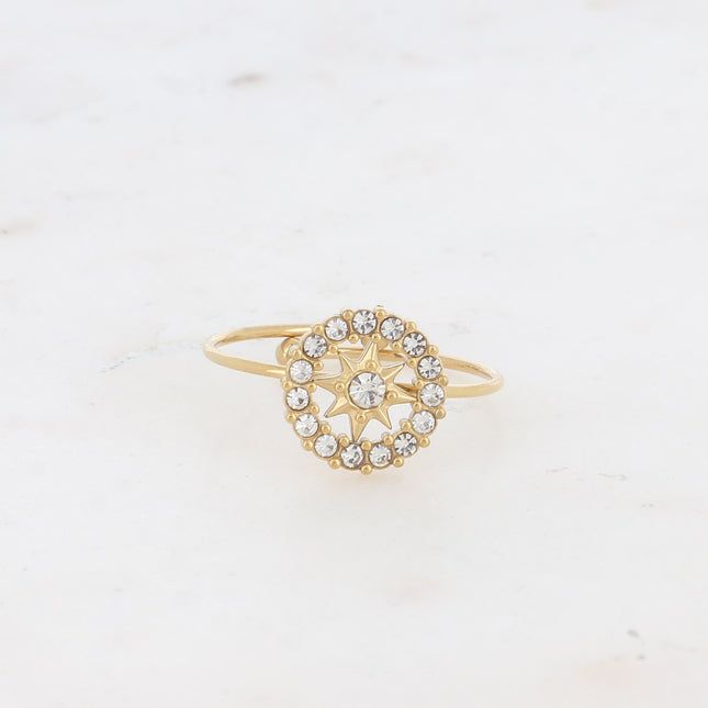 Bague Faisca - roue étoilée et oxydes de zirconium