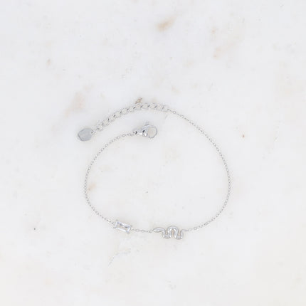Bracelet Aglaia - serpent et cristal rectangulaire