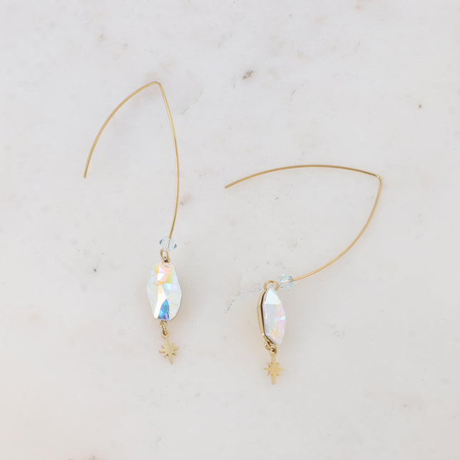 Boucles pendantes - cristaux 4773 (8x14mm)