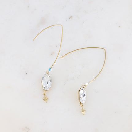 Boucles pendantes - cristaux 4773 (8x14mm)