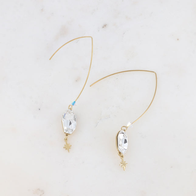 Boucles pendantes - cristaux 4773 (8x14mm)