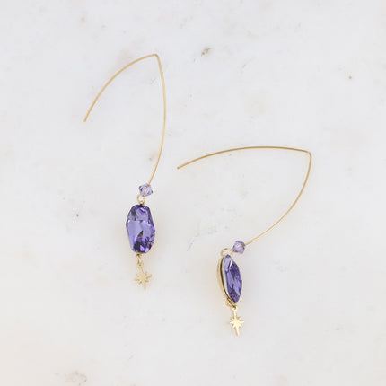Boucles pendantes - cristaux 4773 (8x14mm)