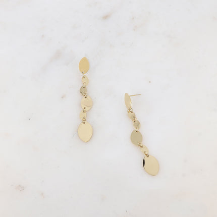 Ovlina drop earrings - oval tassels