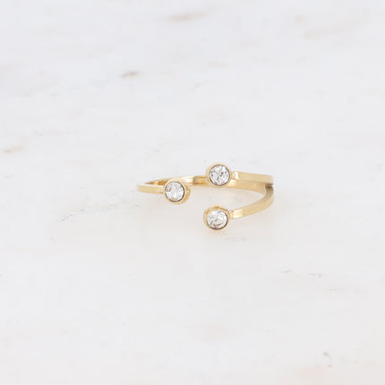 Bague - 3 cristaux