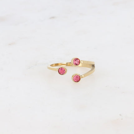 Bague - 3 cristaux