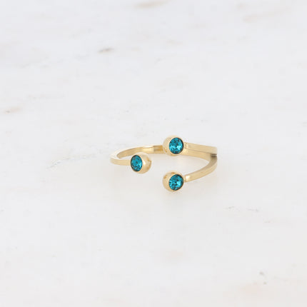 Bague - 3 cristaux
