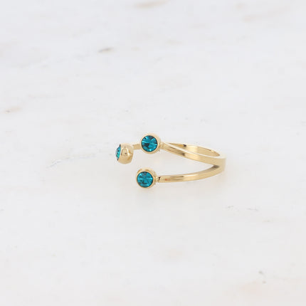 Bague - 3 cristaux