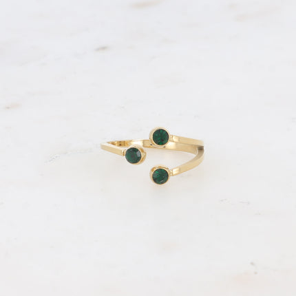 Bague - 3 cristaux