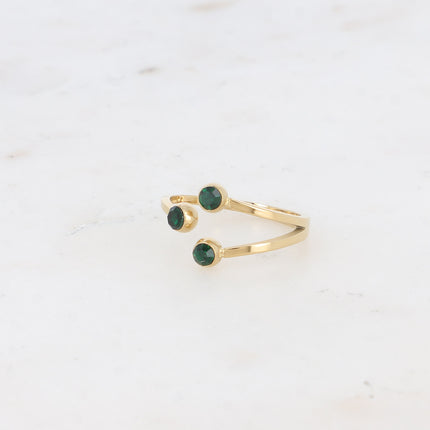 Bague - 3 cristaux