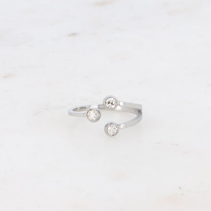 Bague - 3 cristaux