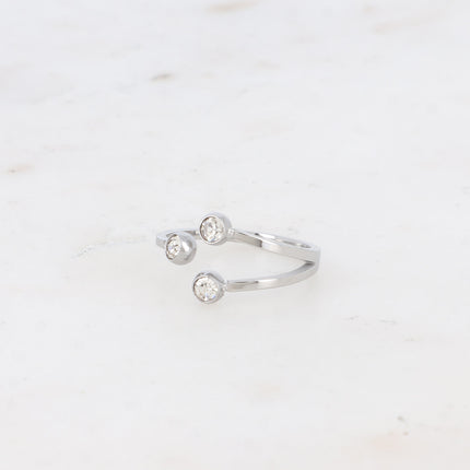 Bague - 3 cristaux