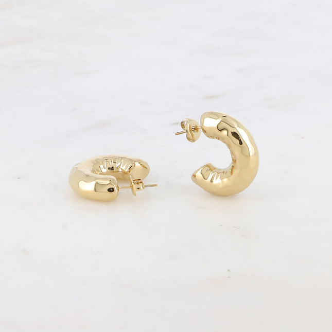 Textured 25mm Creole Earrings