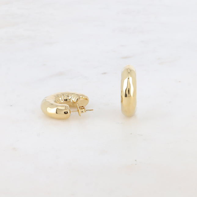 Textured 25mm Creole Earrings