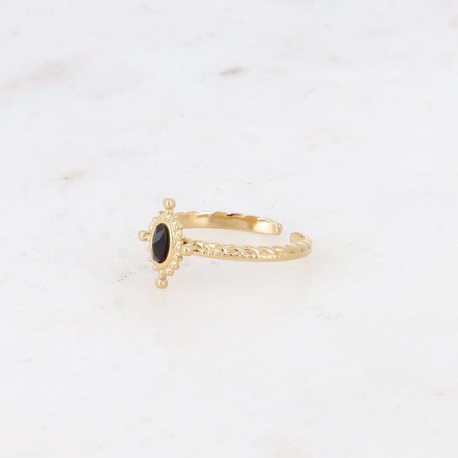 Karima ring - oval natural stone
