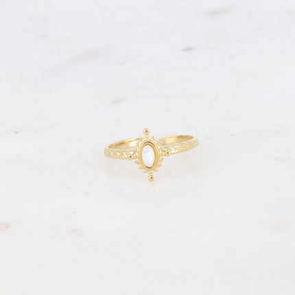 Bague Karima - pierre naturelle ovale