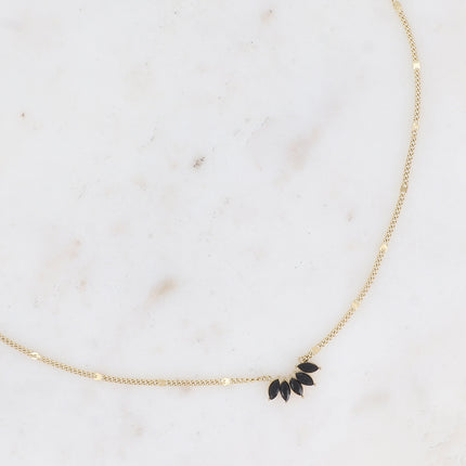 Collier - feuillage cristal