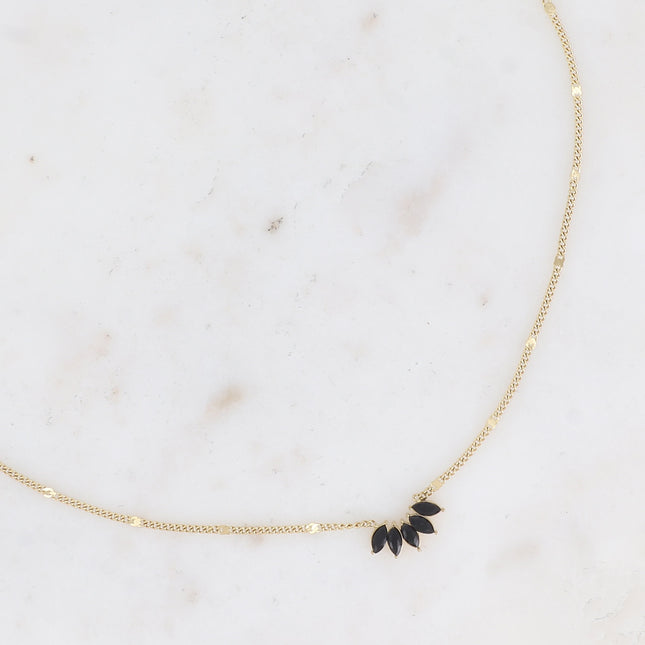 Collier - feuillage cristal