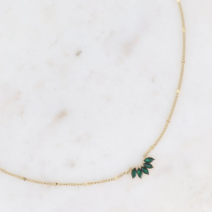 Collier - feuillage cristal