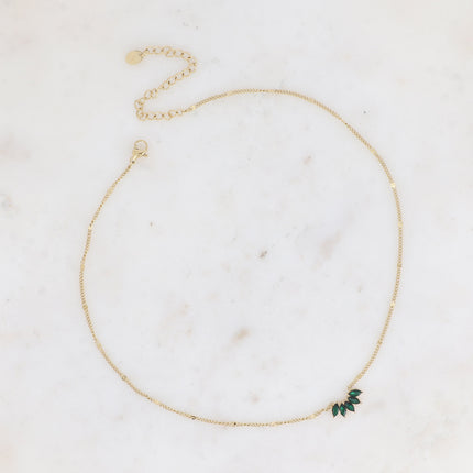 Collier - feuillage cristal