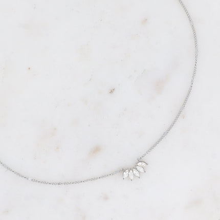 Collier - feuillage cristal