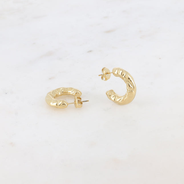 Tao S hoop earrings - 20mm beveled edges