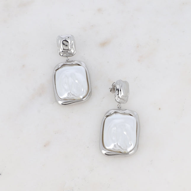 Boucles puces Zahira - 2 carrés et acétate