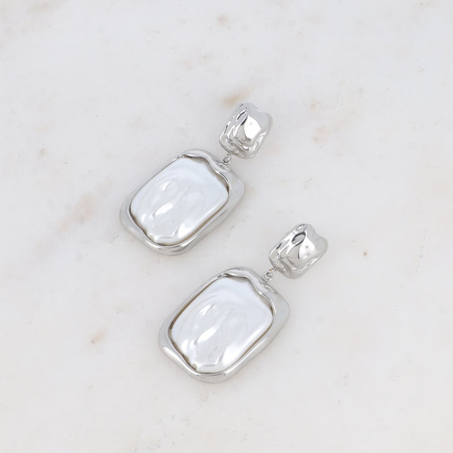 Boucles puces Zahira - 2 carrés et acétate