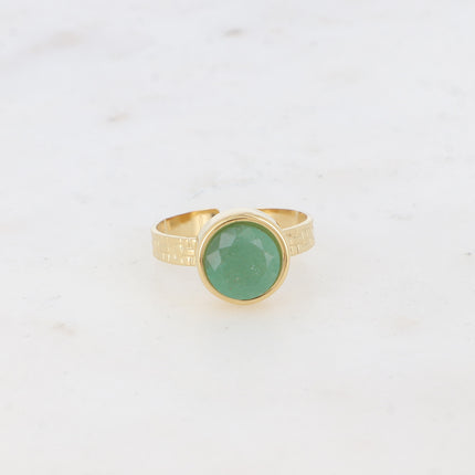 Bague Rosine - pierre naturelle ronde