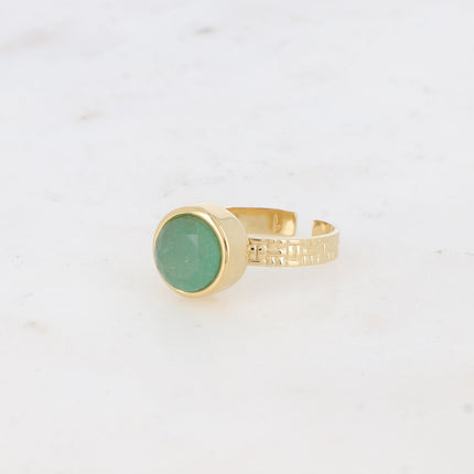 Bague Rosine - pierre naturelle ronde