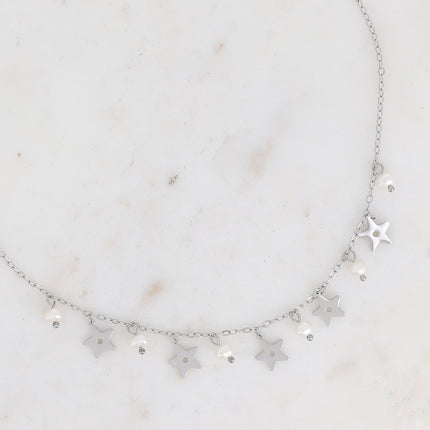Collier - 5 étoiles et perles d'eau douce