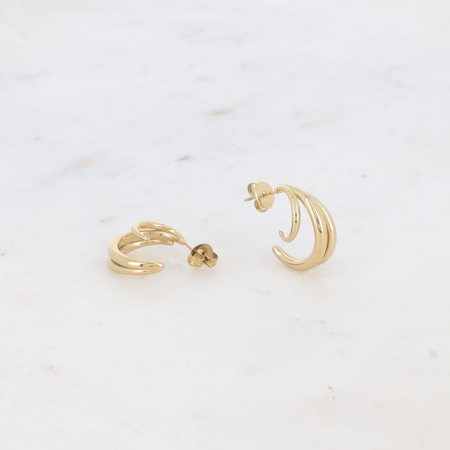 Erina Creole Earrings - 3 Rings