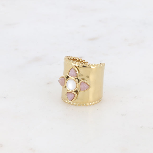 Amani Ring - 5 natural stones with a flower effect