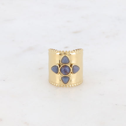 Bague Amani - 5 pierres naturelles effet fleur