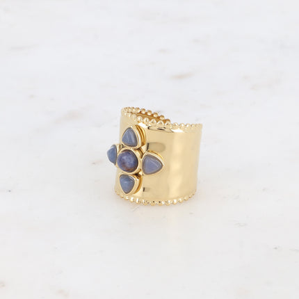 Bague Amani - 5 pierres naturelles effet fleur