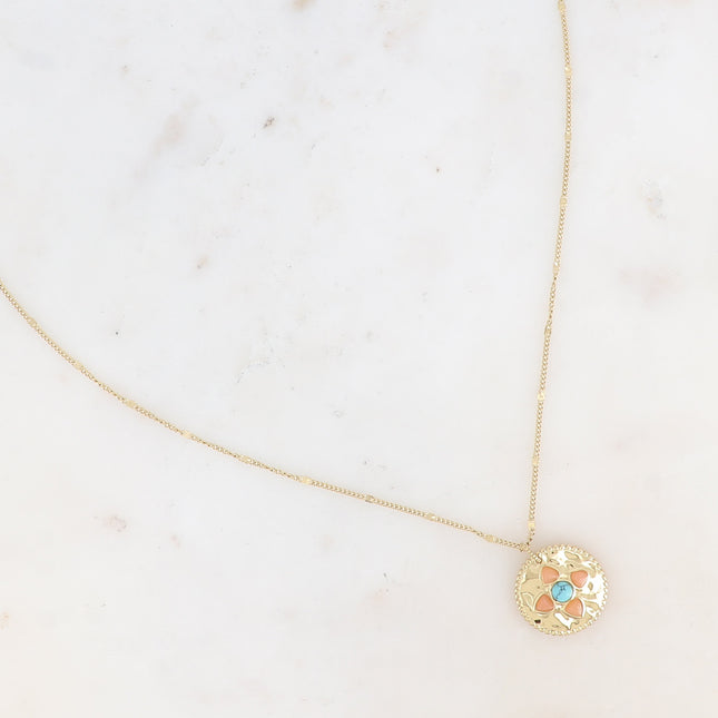 Collier Amani - 5 pierres naturelles effet fleur