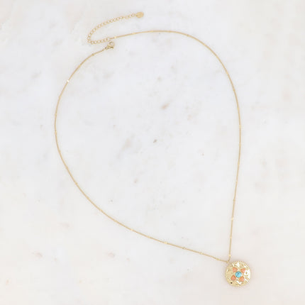 Amani Necklace - 5 Natural Stones with a Flower Effect