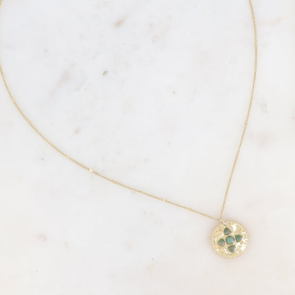 Amani Necklace - 5 Natural Stones with a Flower Effect
