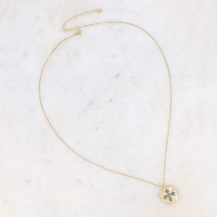 Amani Necklace - 5 Natural Stones with a Flower Effect