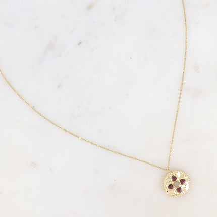 Amani Necklace - 5 Natural Stones with a Flower Effect
